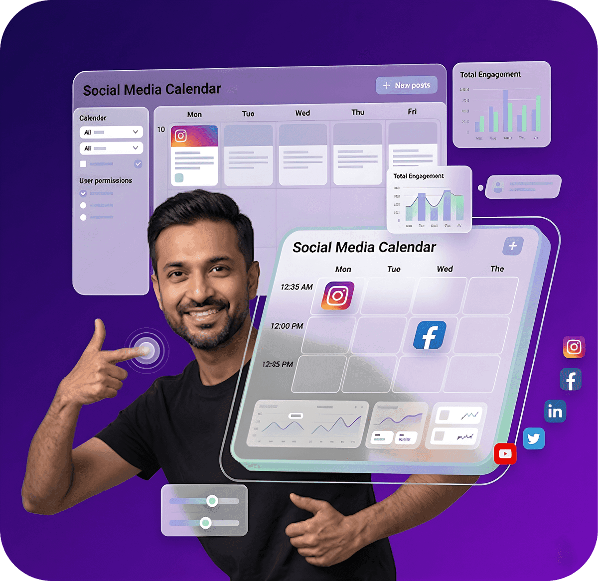 Zunosync social media calendar